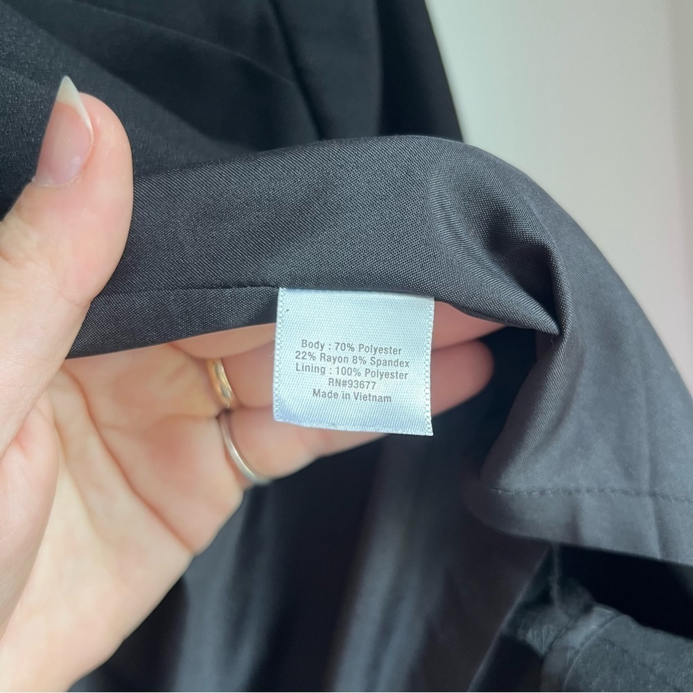 a.n.a Black Asymmetrical Blazer with Waterfall Front - Size Medium - Picture 6 of 7